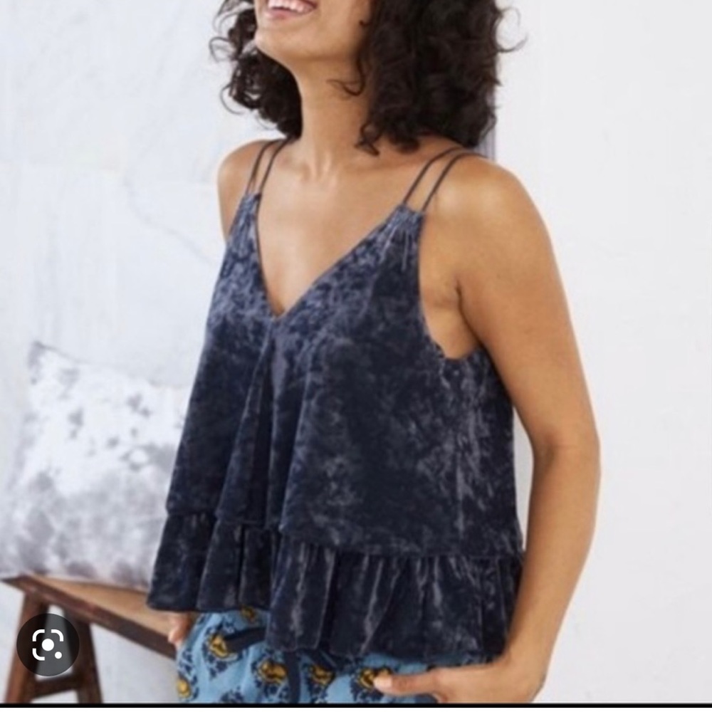 Aerie crushed velvet tiered top